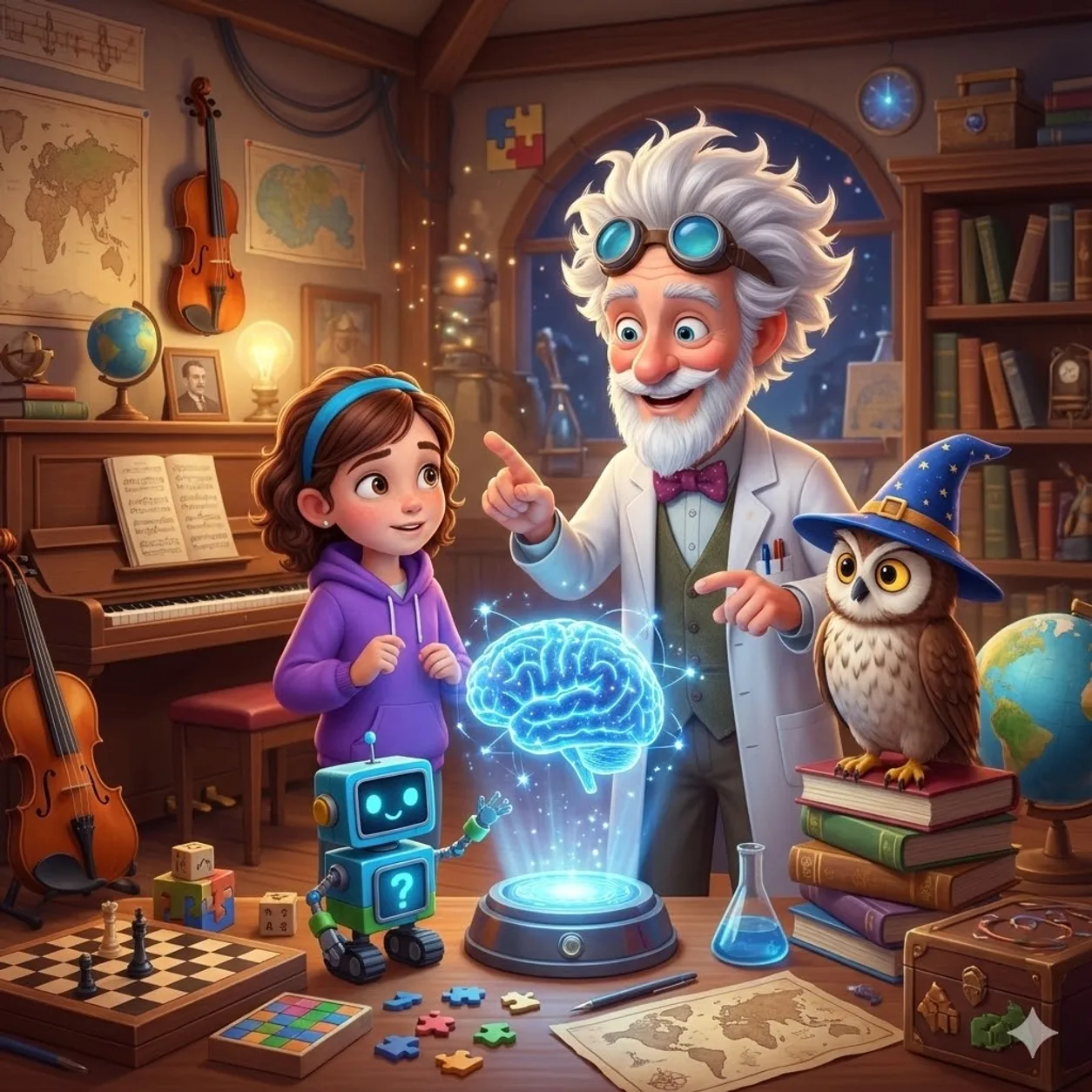 A brain hologram in the office: neural connections and learning