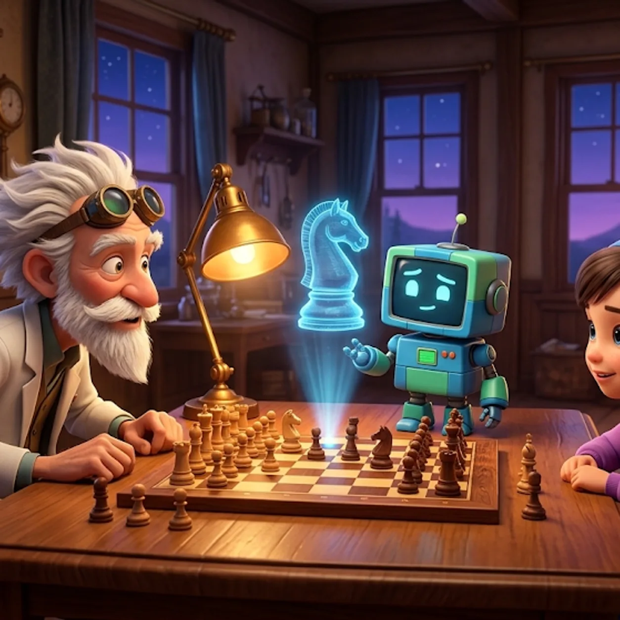Chess at the Professor's house: game rules as an algorithm