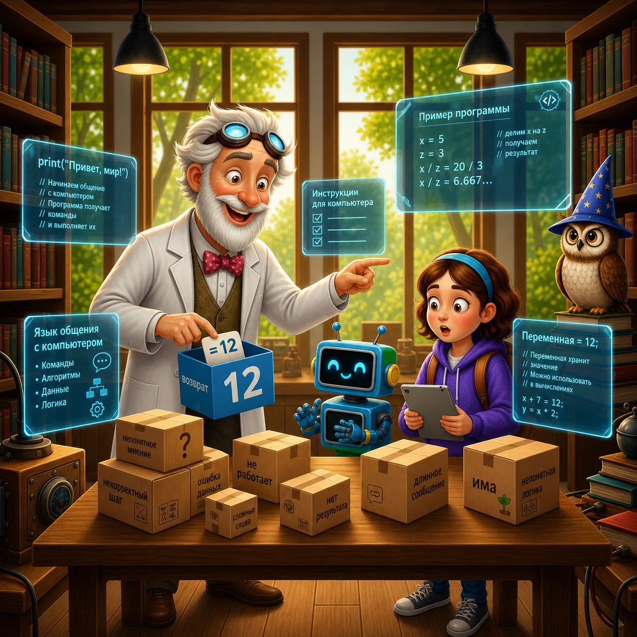 The “age” variable — a box with the number 12