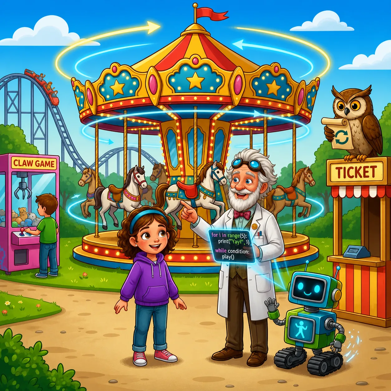 Carousel in the park: for and while loops
