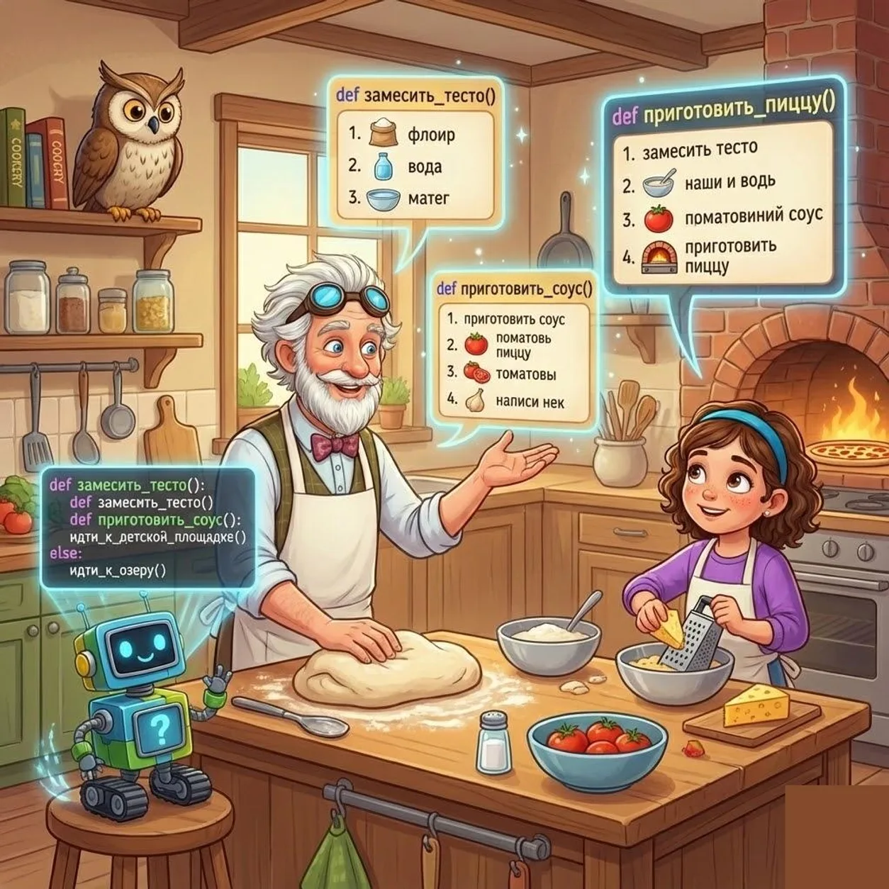 In the kitchen: knead<em class=